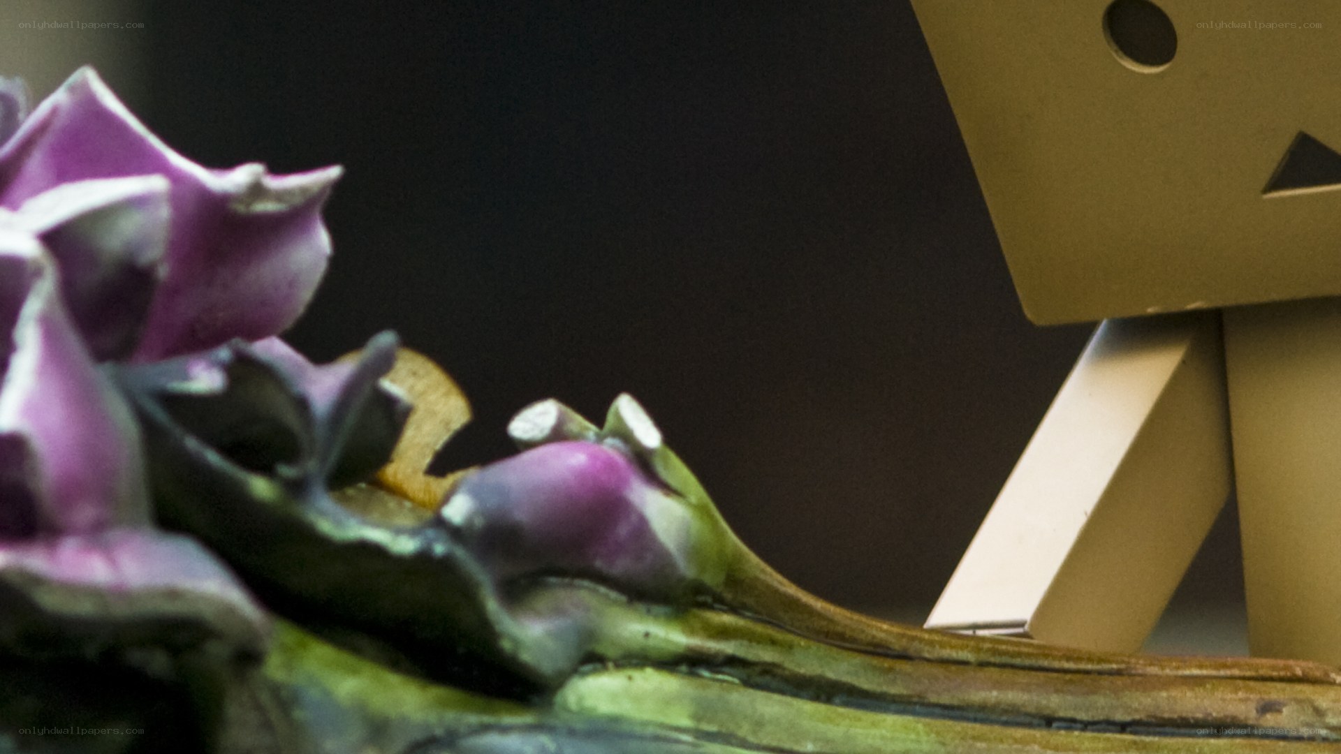 Danbo with purple flowers