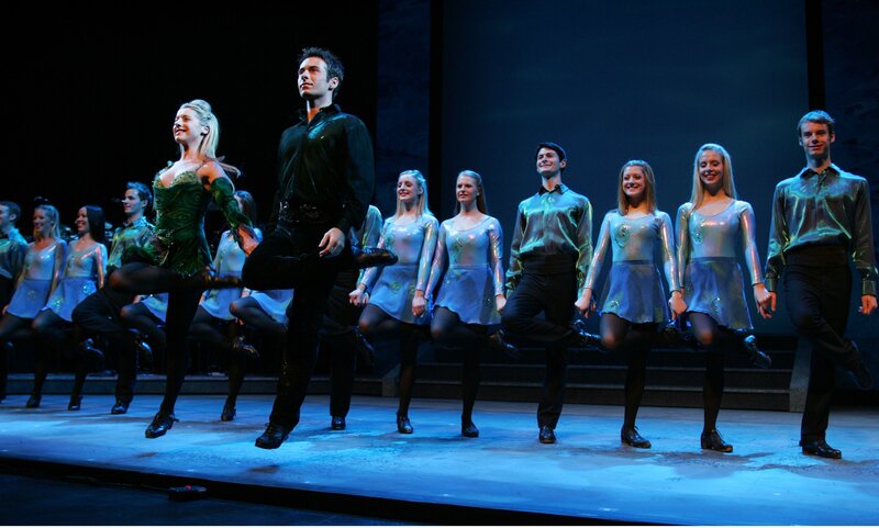 Dance troupe on stage