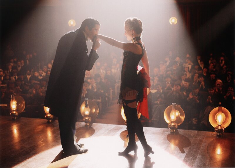 Dancer and man on stage