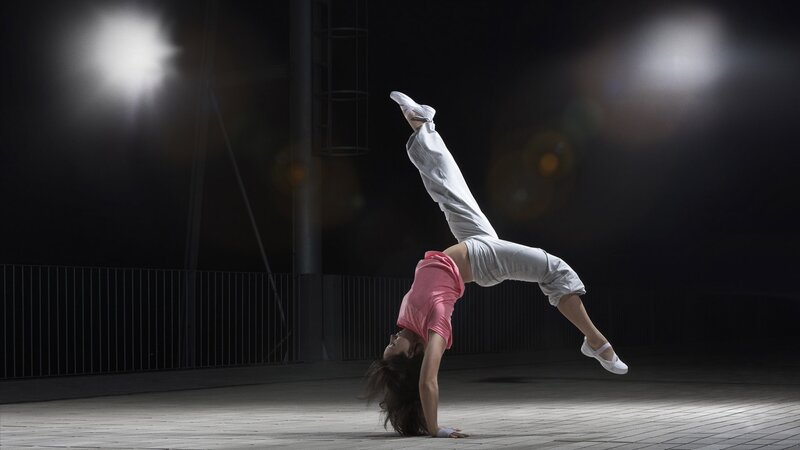 Dancer Doing Handstand