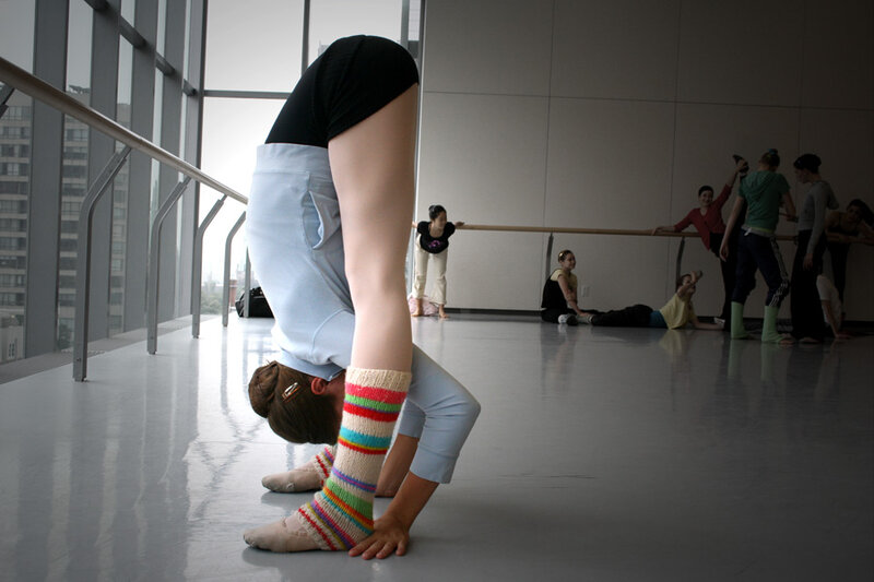 Dancer in a forward bend