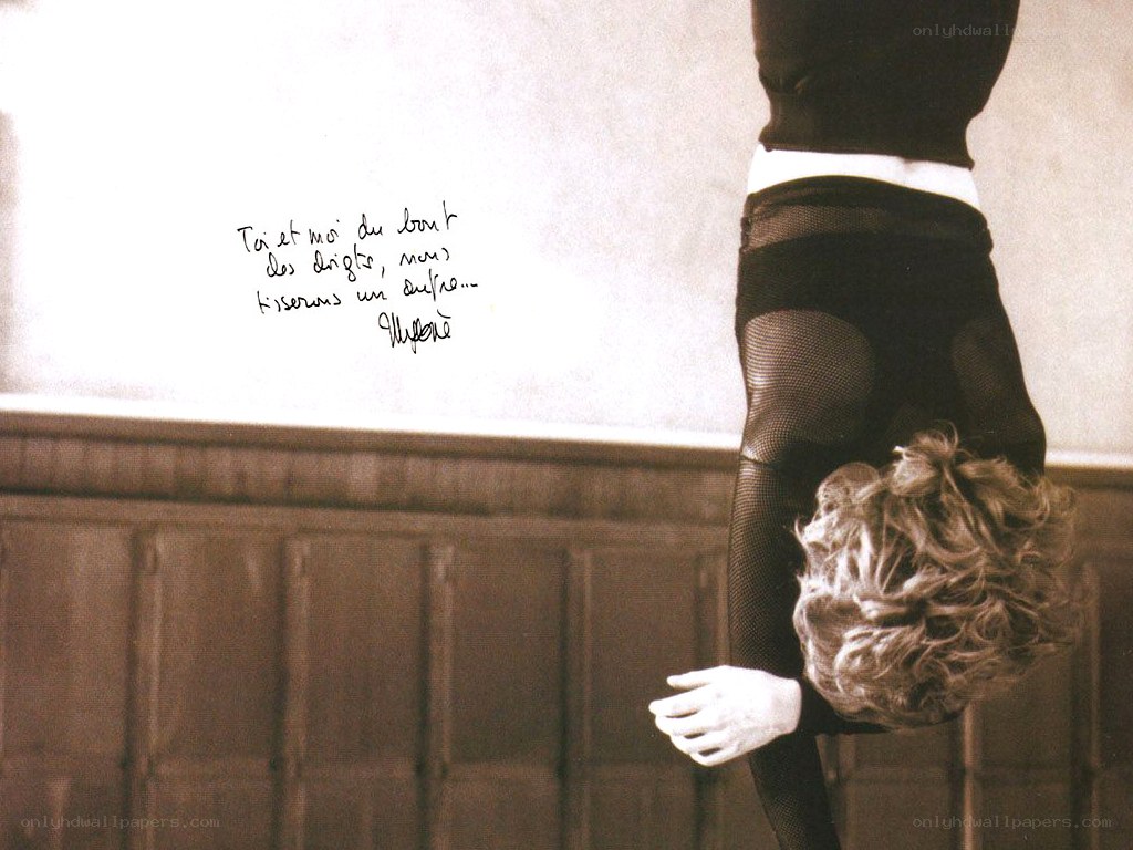 Dancer in a handstand
