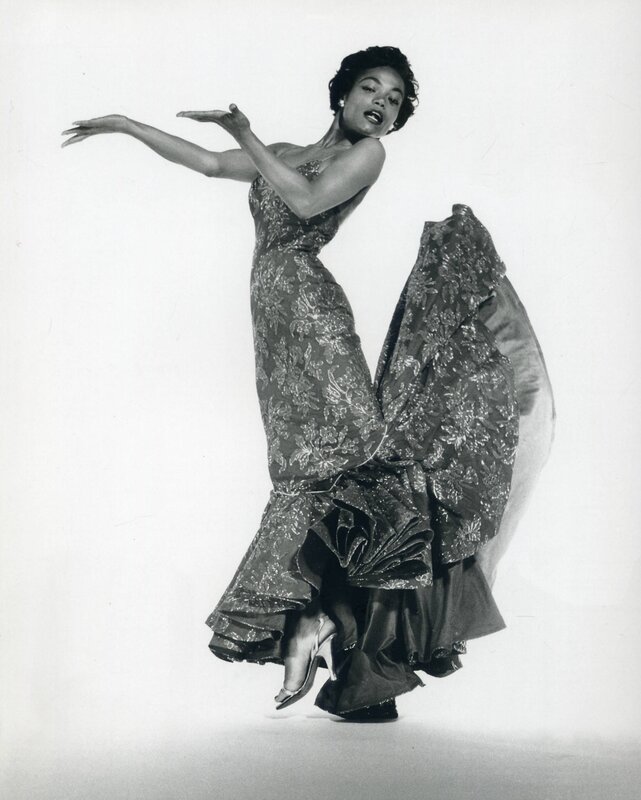 Dancer in a patterned gown