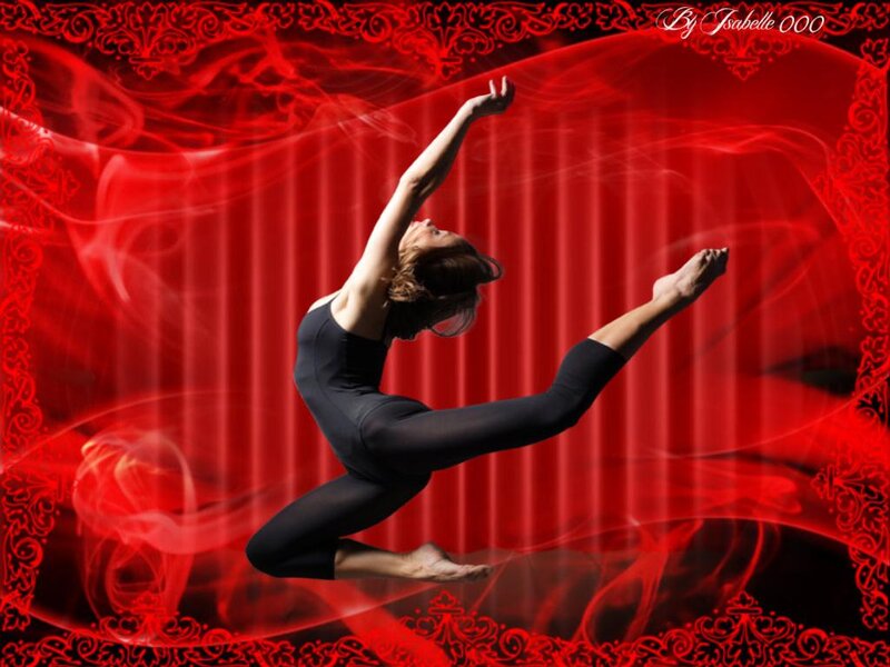 Dancer in Black Leotard — Red