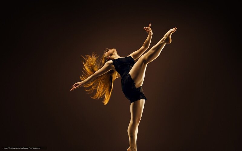 dancer in black leotard