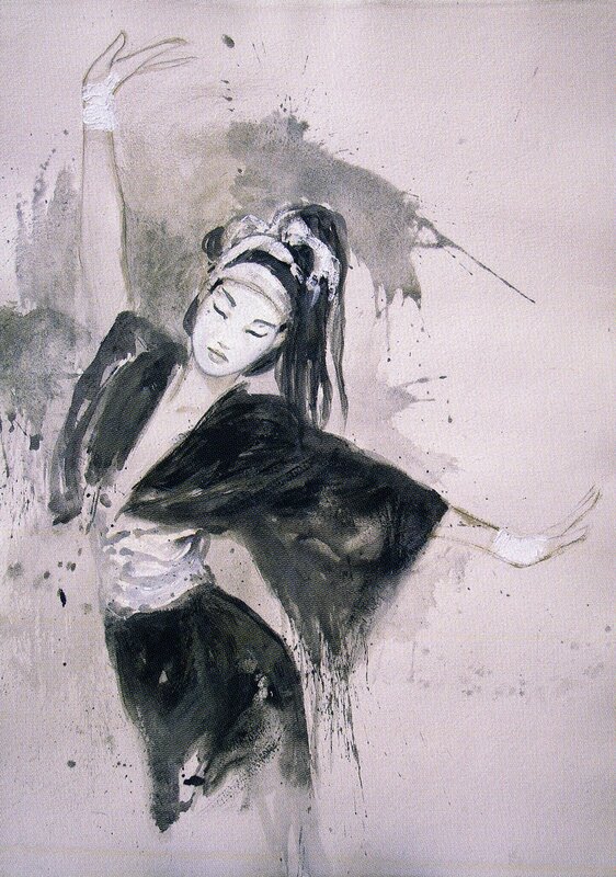 Dancer in Black Robe