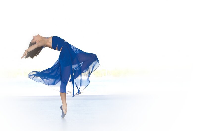 Dancer in Blue Dress — Graceful