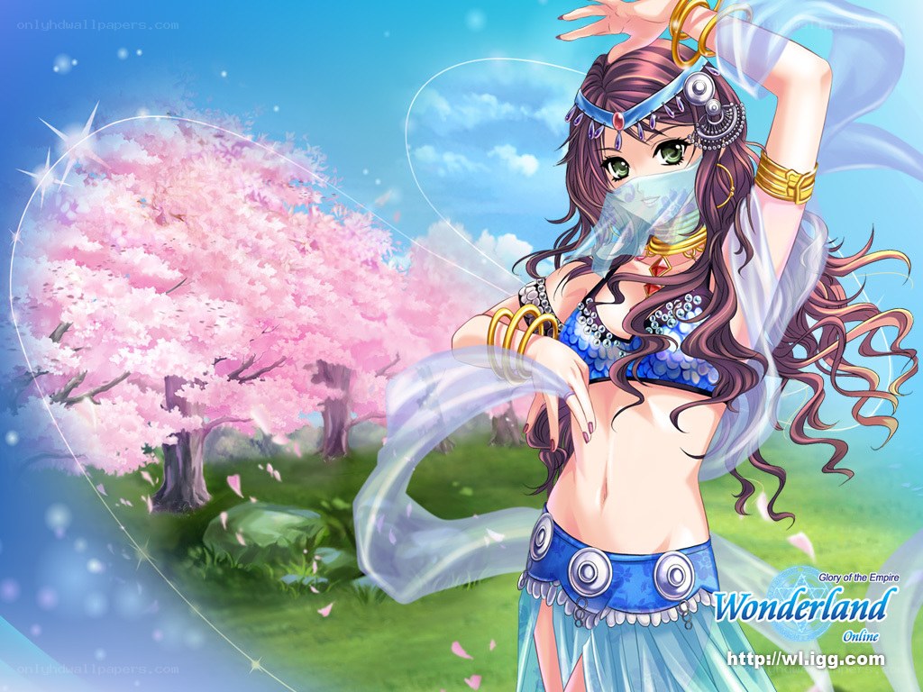 dancer in cherry blossom garden