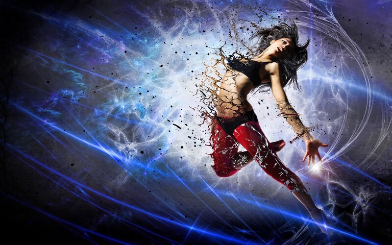 dancer in cosmic energy