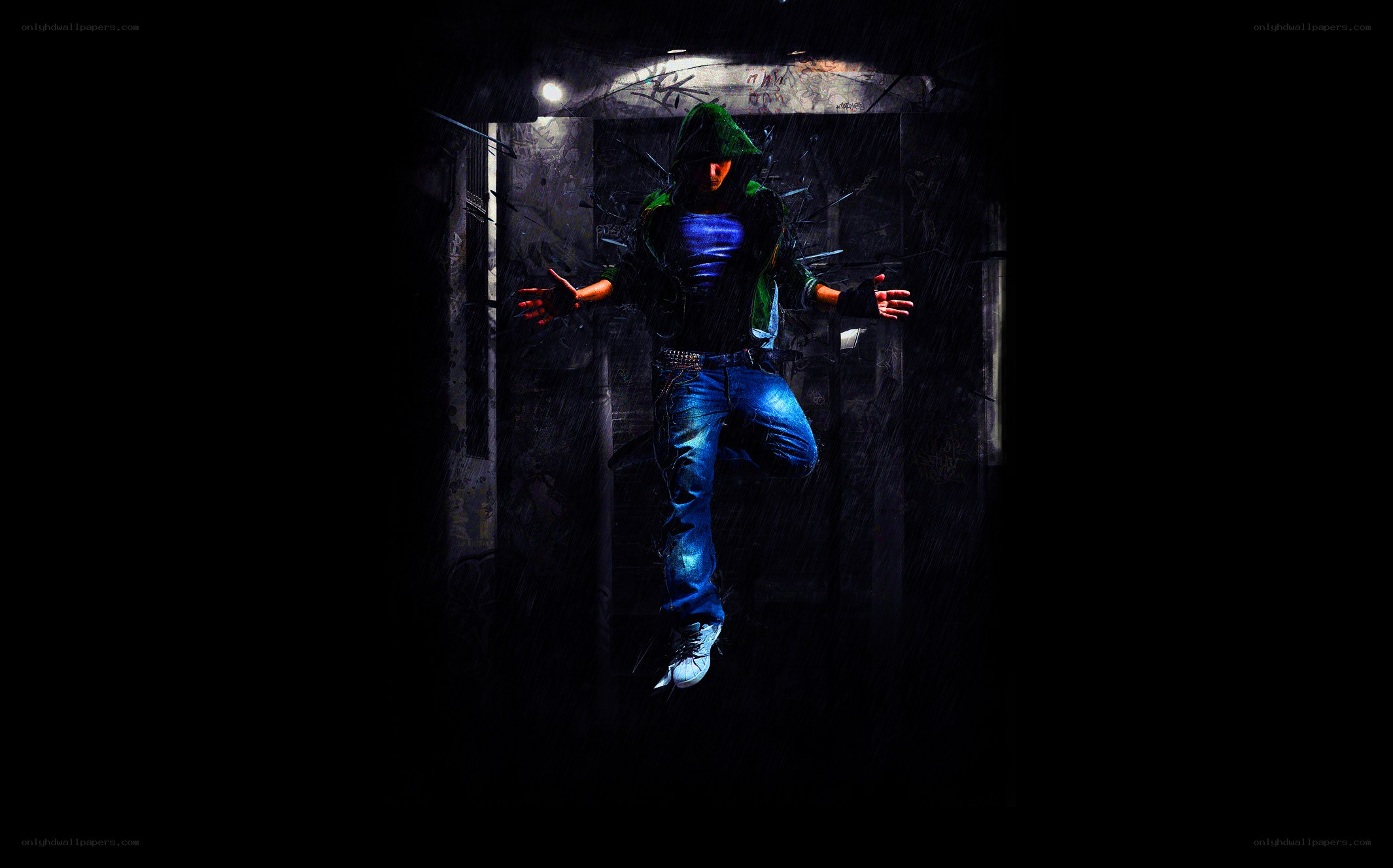 dancer in dark alley