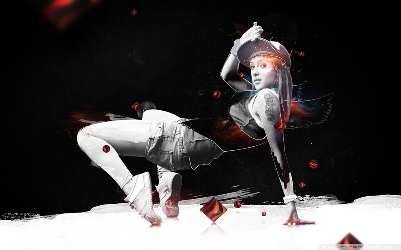 dancer in dynamic pose