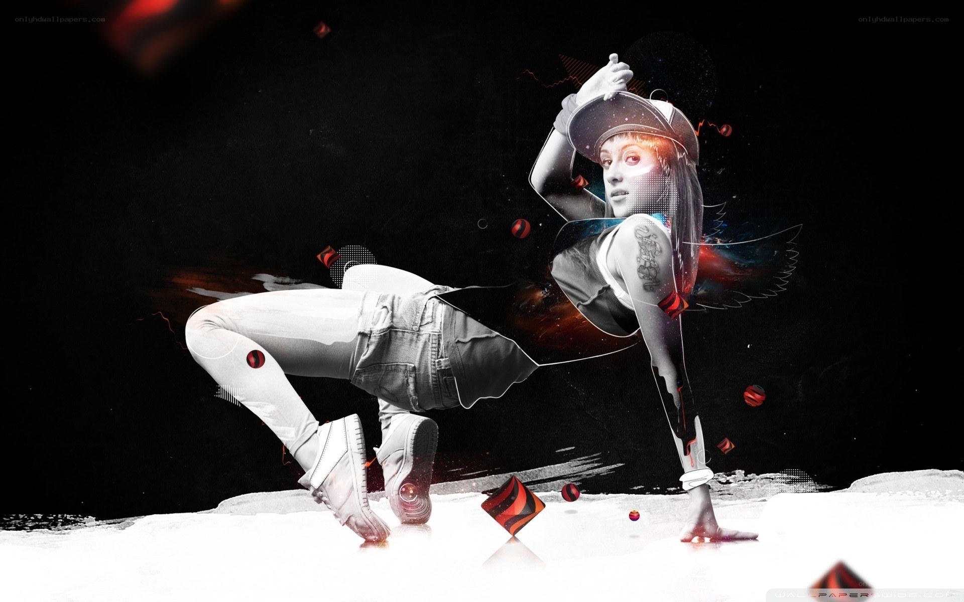 dancer in dynamic pose