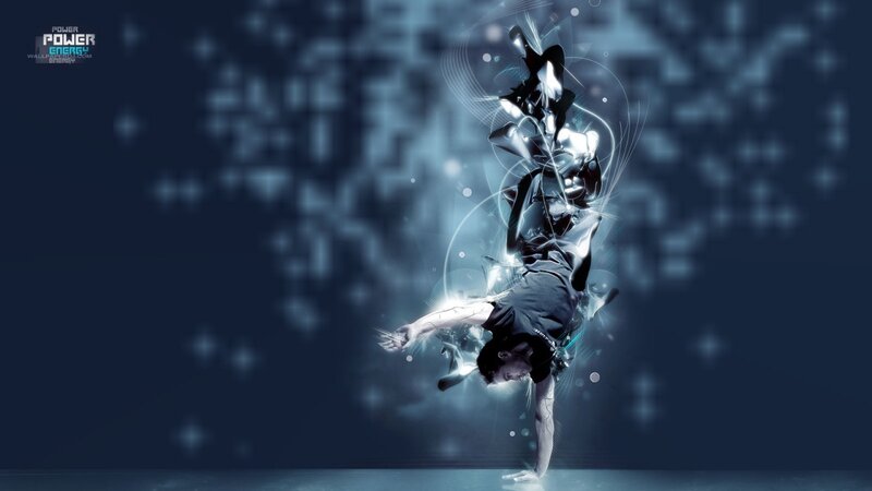 Dancer in Dynamic Pose — Blue