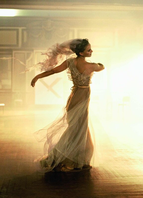 Dancer in flowing gown