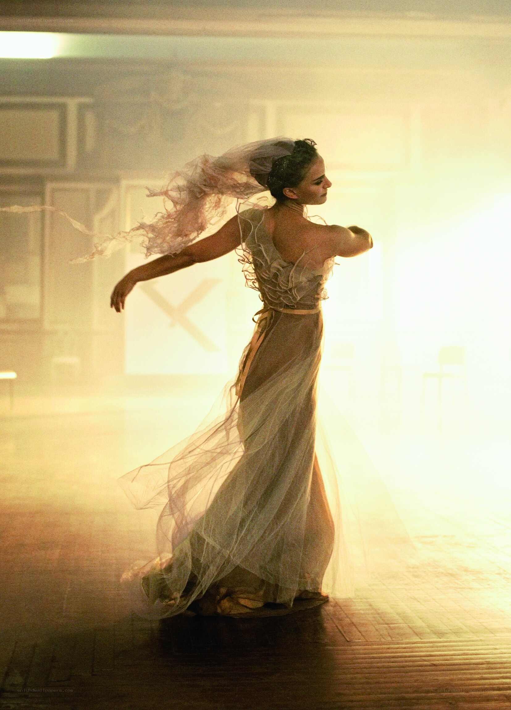 Dancer in flowing gown