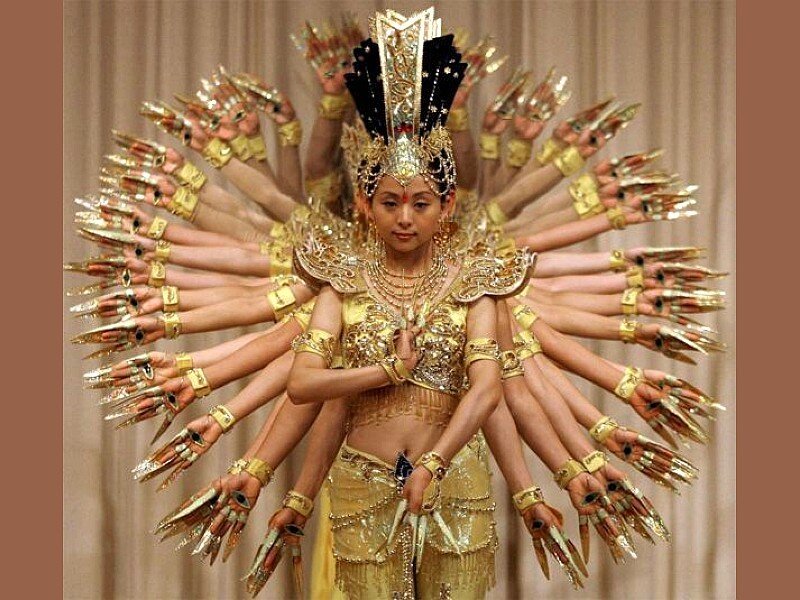 Dancer in golden costume
