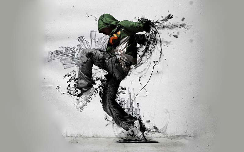 Dancer in Green Hoodie — Dynamic