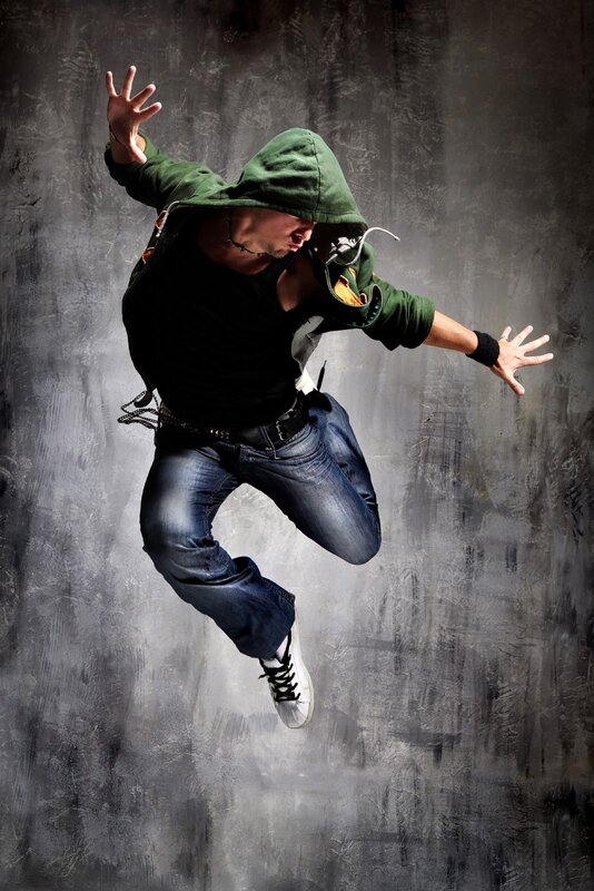 dancer in mid-air jump