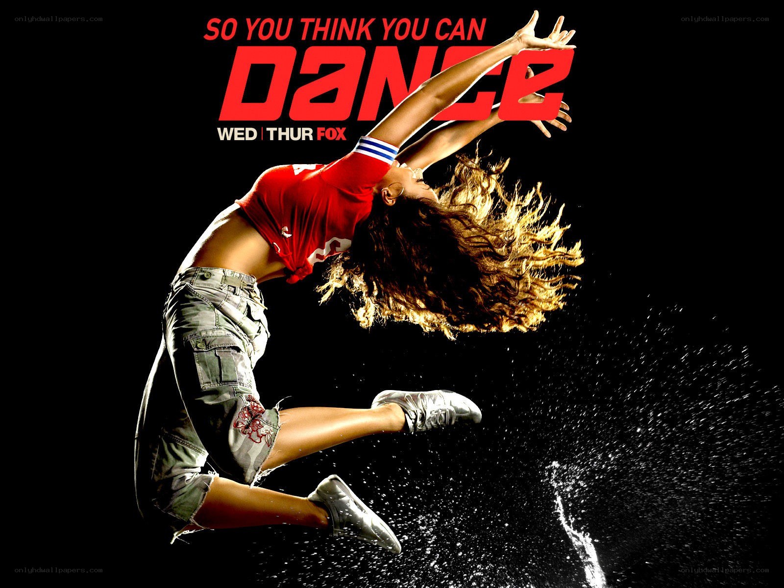 Dancer in mid-air jump