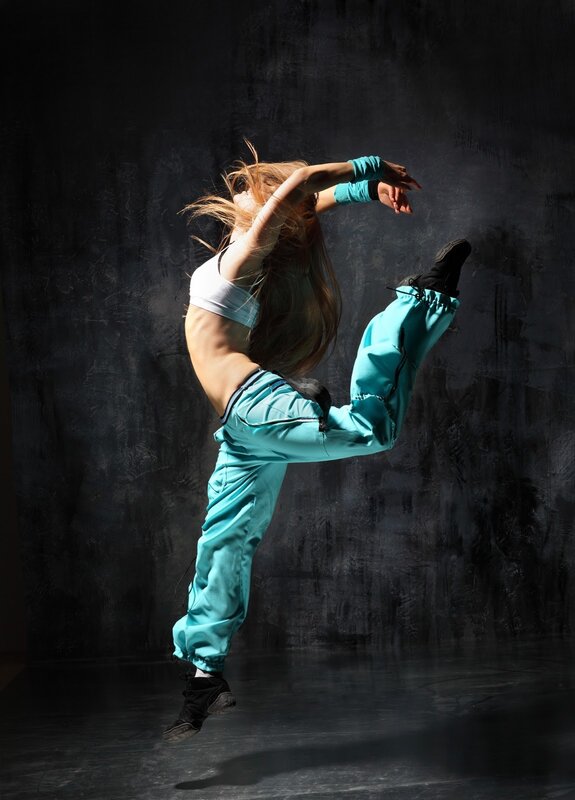 Dancer in Mid-jump — Teal