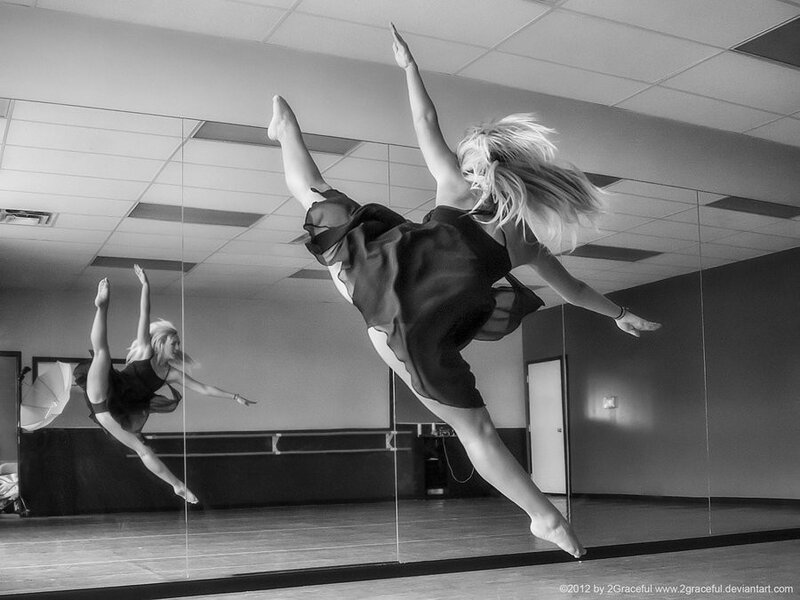 Dancer in Mid-leap — Black