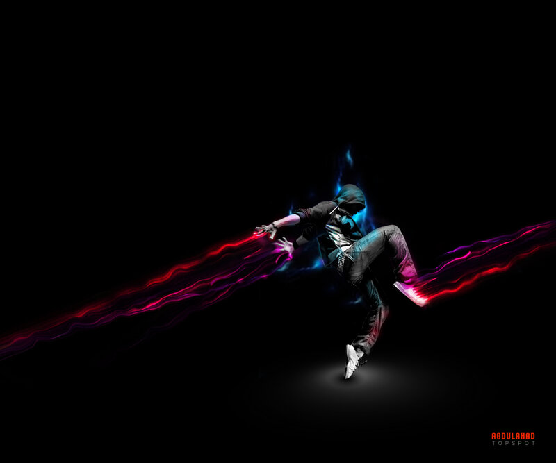 Dancer in Motion — Black, Dynamic