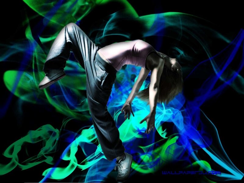 Dancer in Motion — Blue, Dynamic, Digital Art