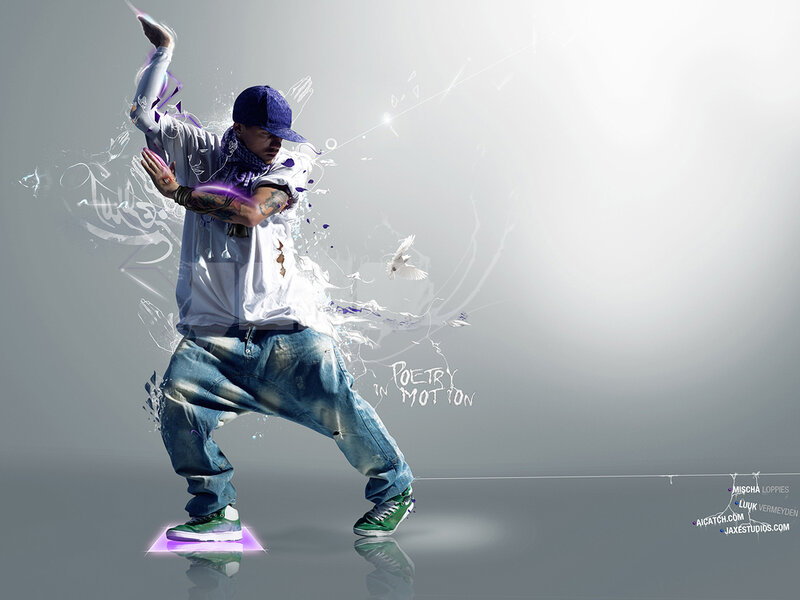 Dancer in Motion — Gray, Dynamic, Digital Art