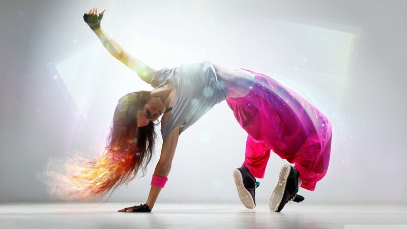 Dancer in Motion — White, Dynamic