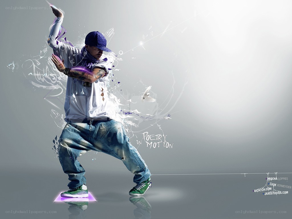dancer in motion with effects