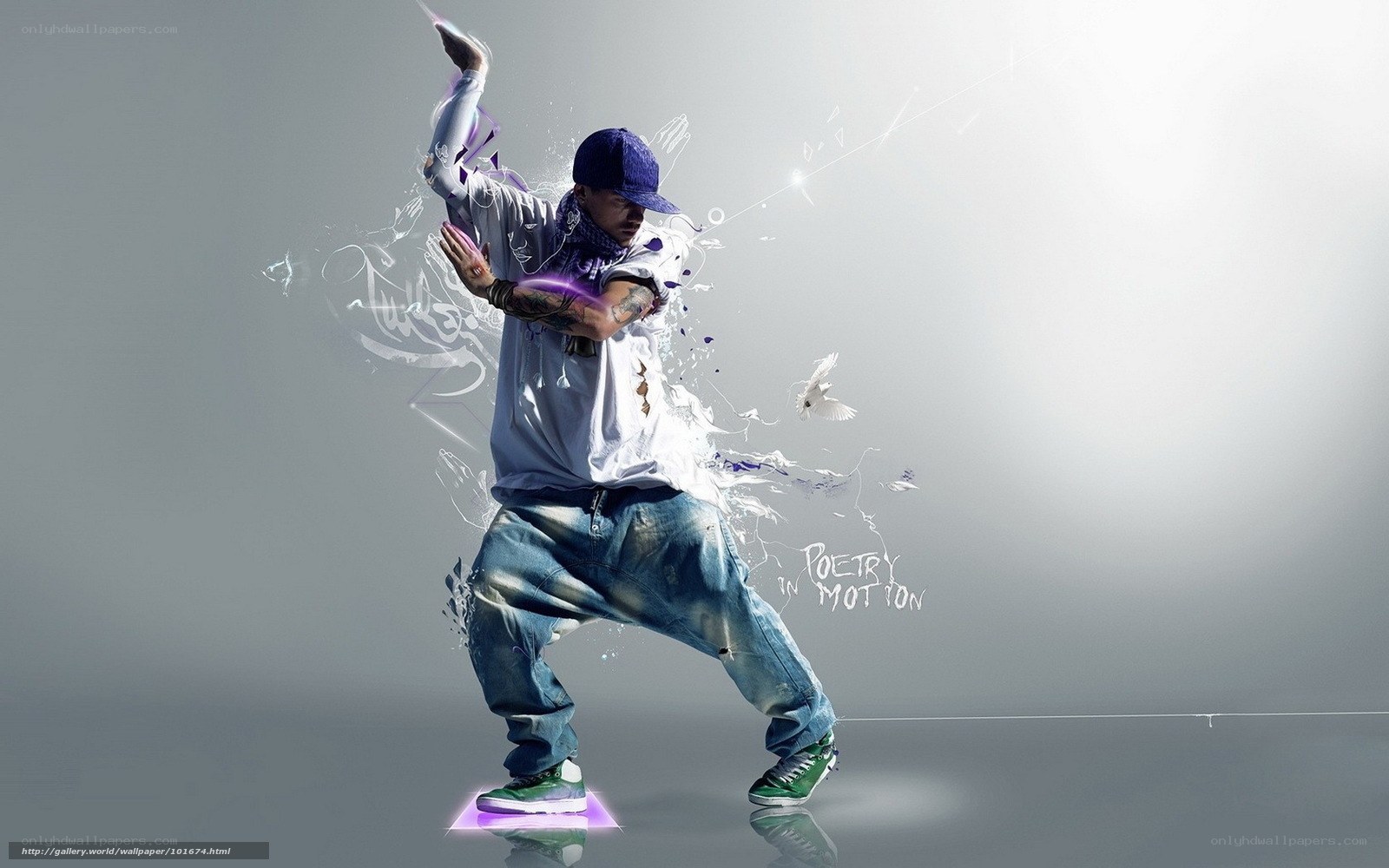 dancer in motion with effects
