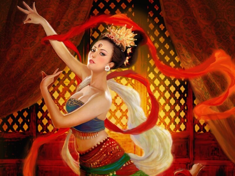 Dancer in ornate costume