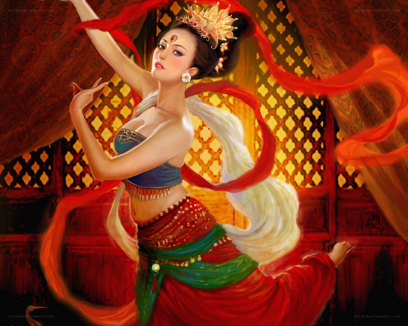 Dancer in ornate costume