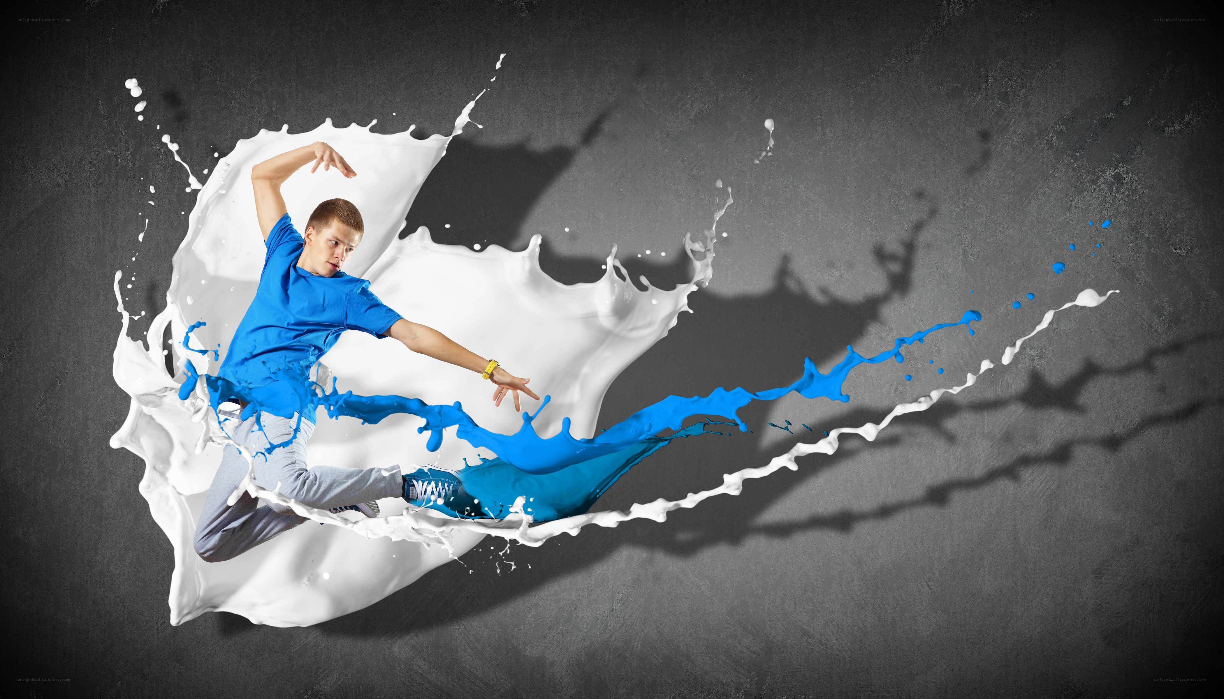 dancer in paint splash