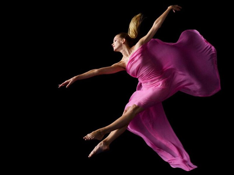 Dancer in Pink Dress — Dynamic, Photograph