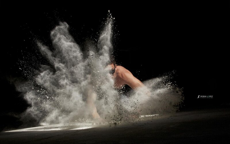 dancer in powder explosion