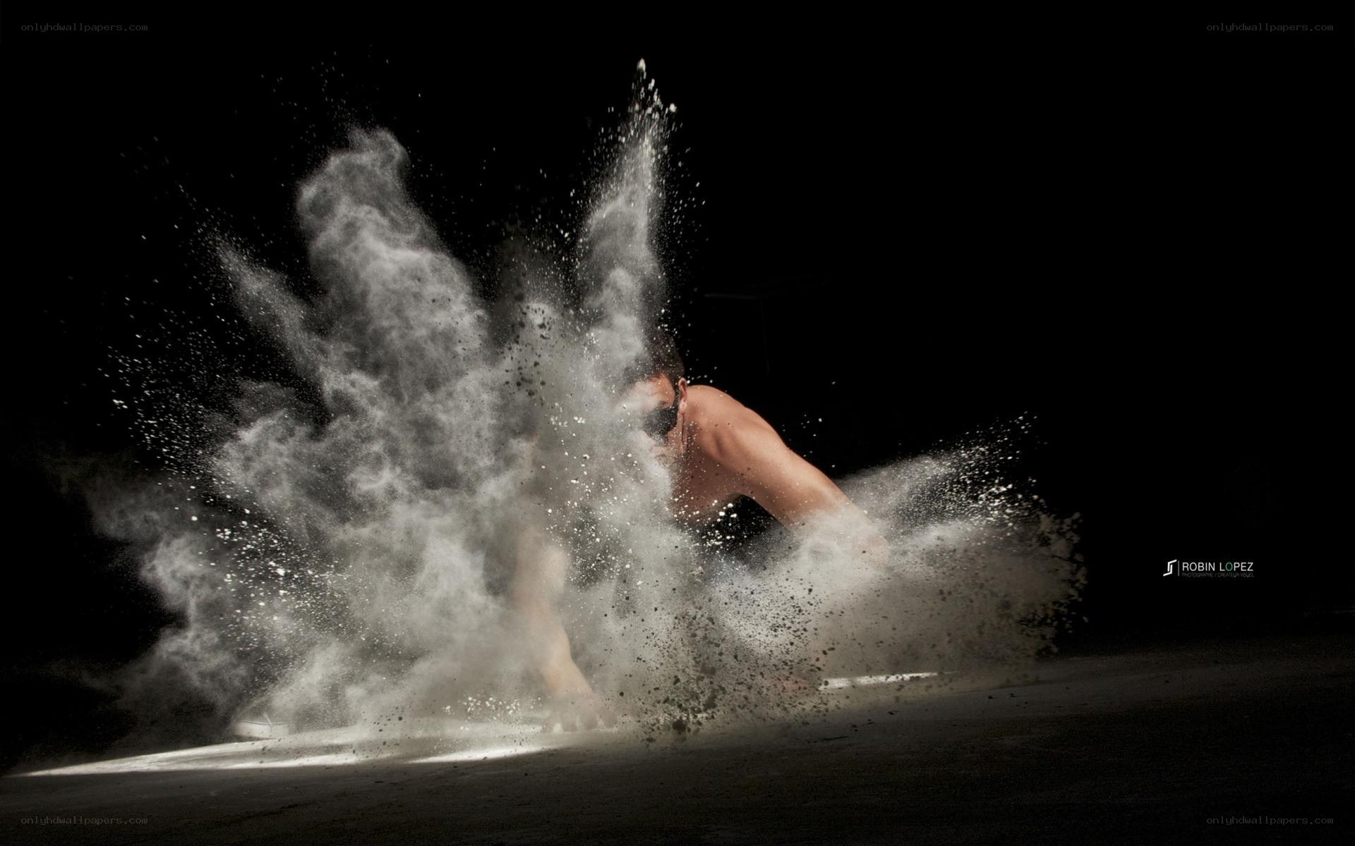 dancer in powder explosion