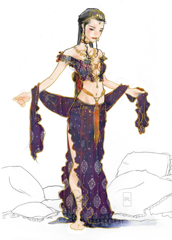 dancer in purple costume