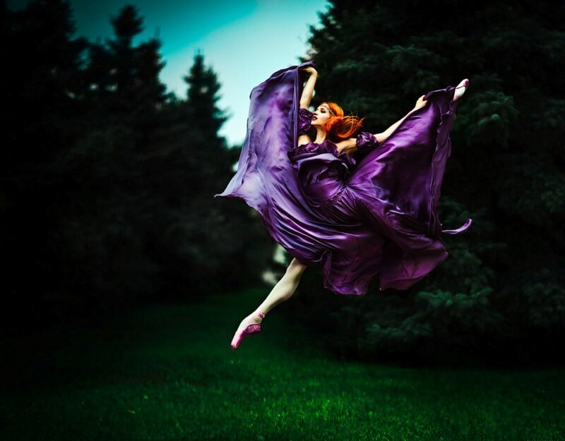 Dancer in Purple Dress