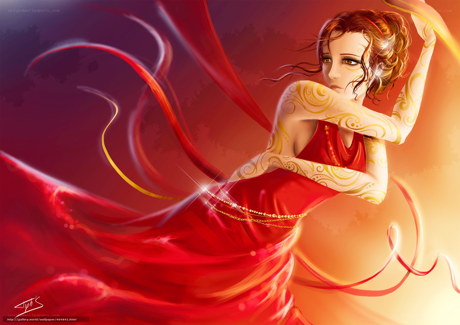 Dancer in Red Dress