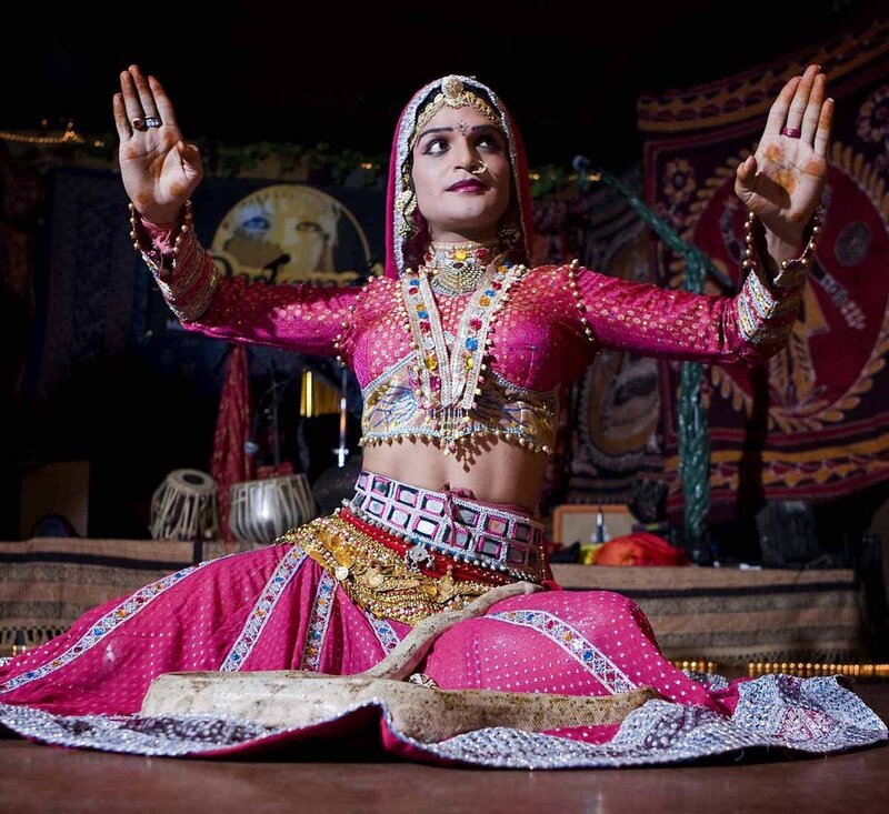 Dancer in traditional Indian attire