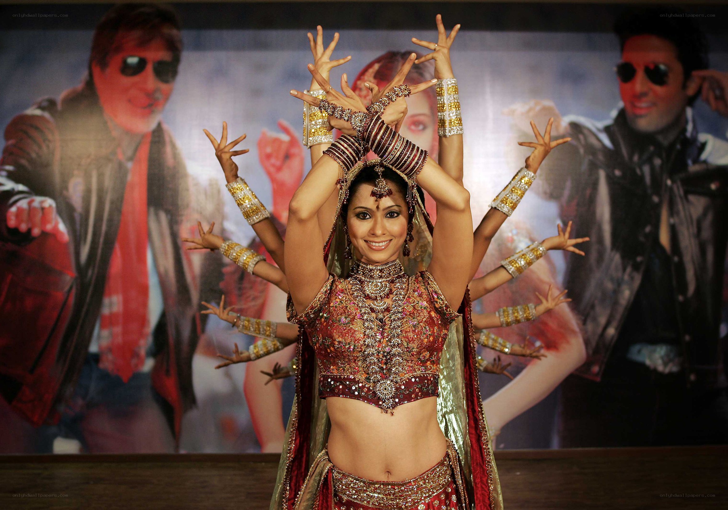 Dancer in traditional Indian attire