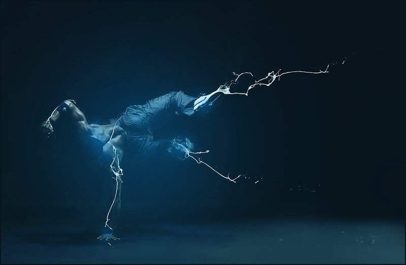 Dancer in Water — Blue