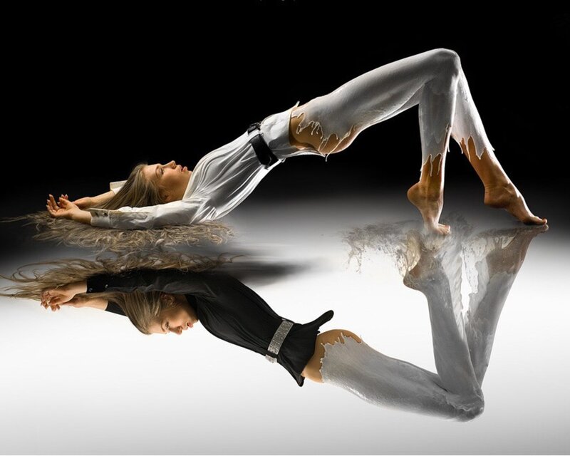 Dancer in white and black