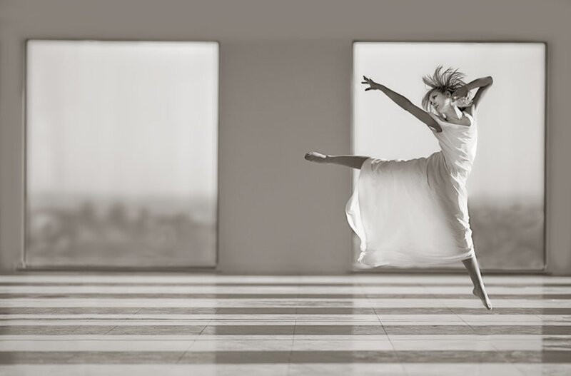Dancer in White Dress — Serene