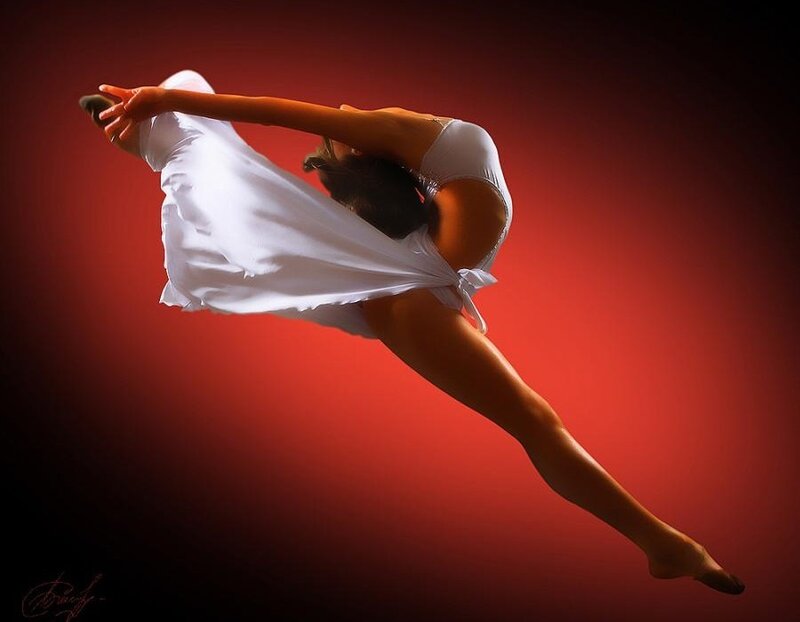 Dancer in White Leotard