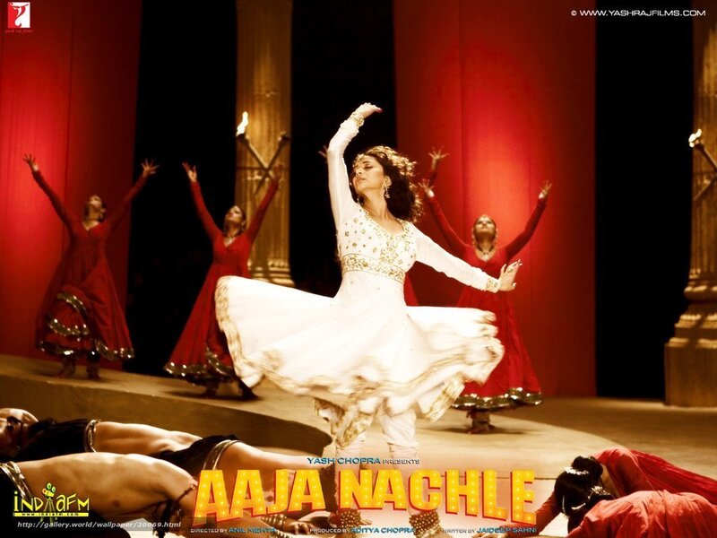 Dancer in white on stage