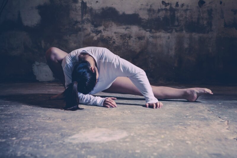 Dancer in White Shirt — Dramatic, Photograph