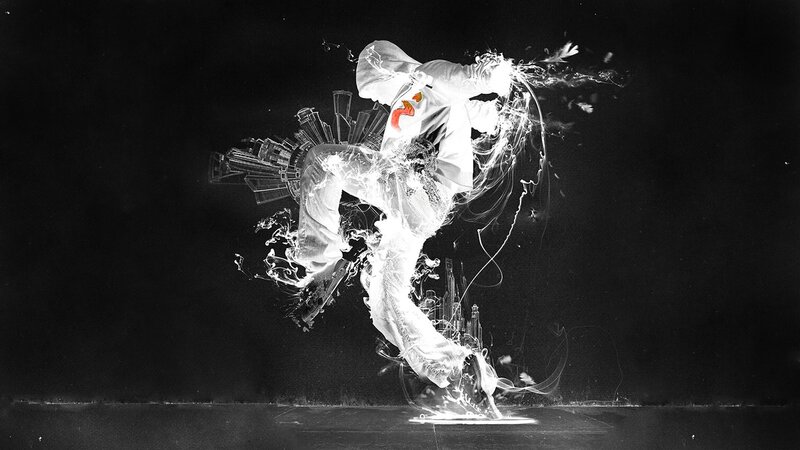Dancer in White Suit — Black