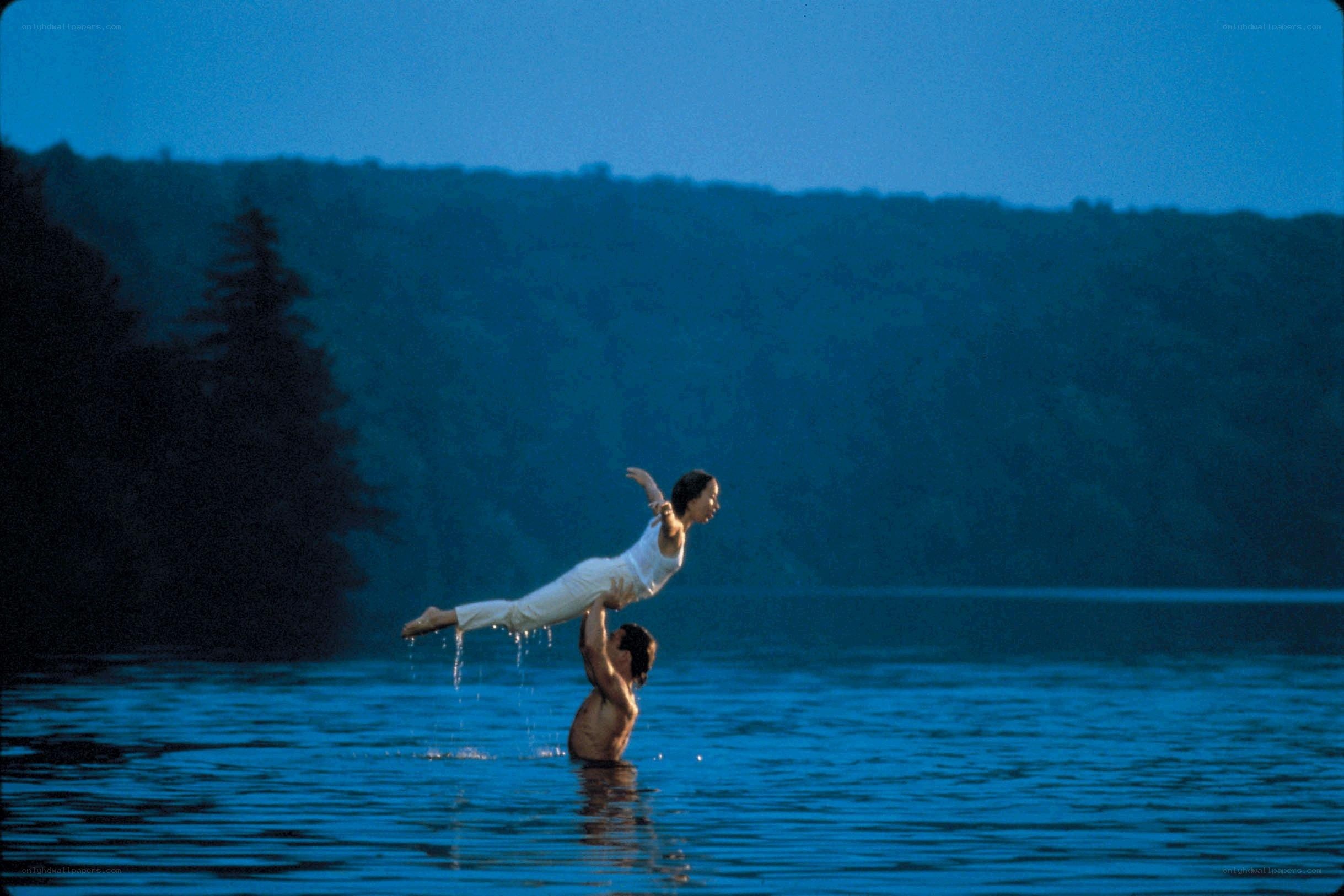 Dancer lifted in water